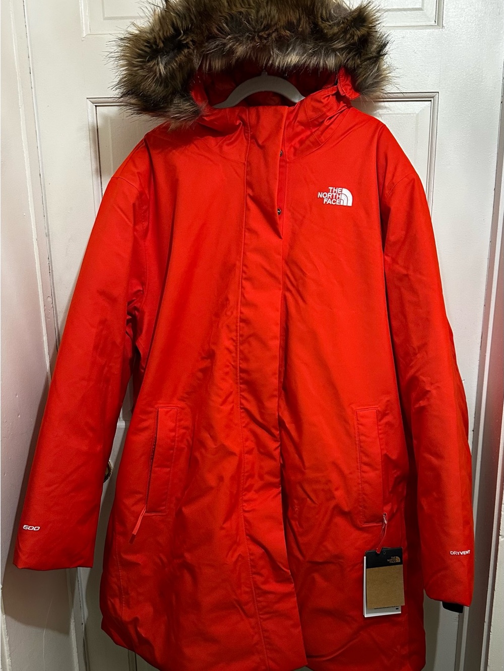 The North Face Arctic Parka 3X Plus Fiery Red 600 Down NWT